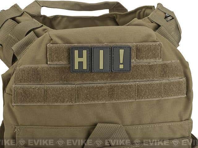 Нашивка Evike "-" &mdash; PVC, серія Sign &mdash; чорний/сірий 85287_evk фото