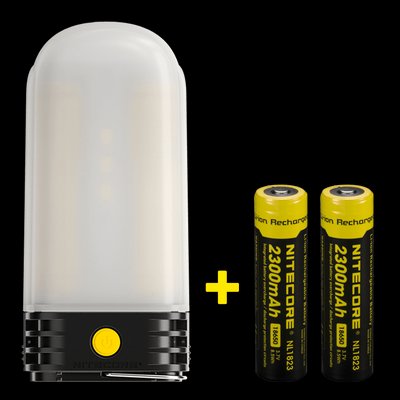 4в1 - Фонарь кемпинговый + Power Bank + зарядное Nitecore LR60 + аккумуляторы (280 люмен, 2x18650, USB 6-1446_set фото