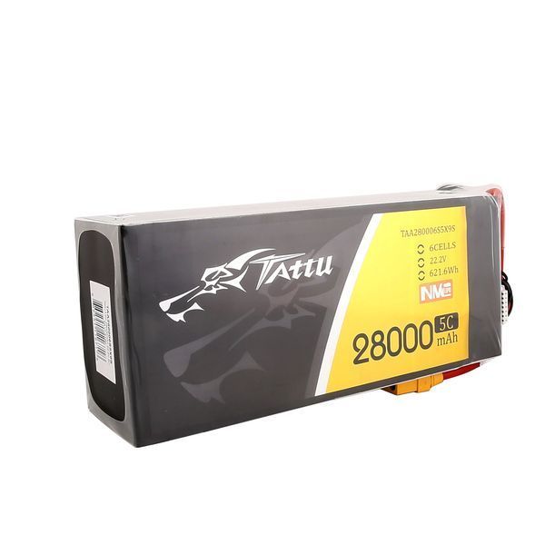 Tattu Semi-Solid State 28000mAh 22.2V 5C 6S1P Lipo акумулятор Pack with XT90-S plug TAA280006S5X9S_gs фото