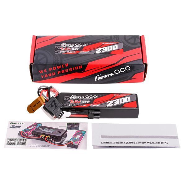 Gens ace G-Tech 2300mAh 2S 7.4V 35C Lipo аккумулятор с iEC2 вилкой GEA232S35E2GT_gs фото