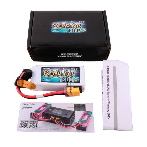 Gens ace G-Tech Soaring 1300mAh 11.1V 30C 3S1P Lipo акумулятор Pack with XT60 Plug GEA133S30X6GT_gs фото