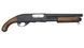 Дробовик S&T M870 Type цельнометаллический тренировочный на пружине для страйкбола &mdash; короткий ствол / чёрный / деревянные накладки 53542_evk фото 2