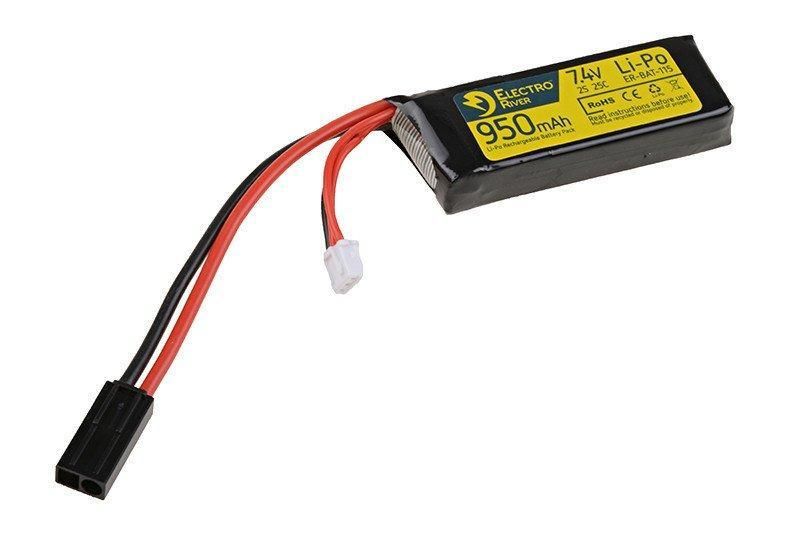 Аккумулятор LiPo 7,4V 950mAh 25/50C [ElectroRiver] (для страйкбола) ELR-06-008312 фото