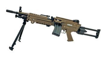 Кулемет Cybergun FN MINIMI M249 Featherweight AEG &mdash; Para, Tan, 400 FPS 44783_evk фото
