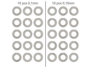 Комплект металлических шайб 0,1mm & 0,15mm &ndash; 30 шт. [SLONG AIRSOFT] (страйкбол) SL00216C фото