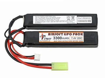 Акумулятор Li-Po IPower 3300 mAh 7.4V 20C Twin Stick Mini Tamiya IP-LIPO-3300-7.4-TWINS_BR фото