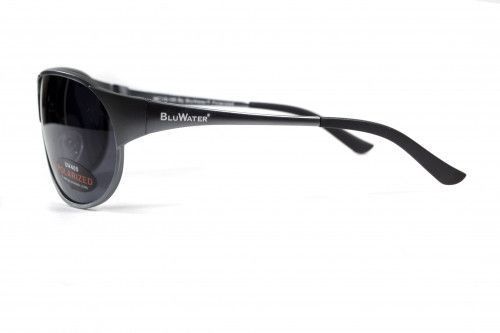 Очки поляризационные BluWater Alumination-3 Gun Metal Polarized (gray) черные в темной оправе 4АЛЮМ3-Г20П фото