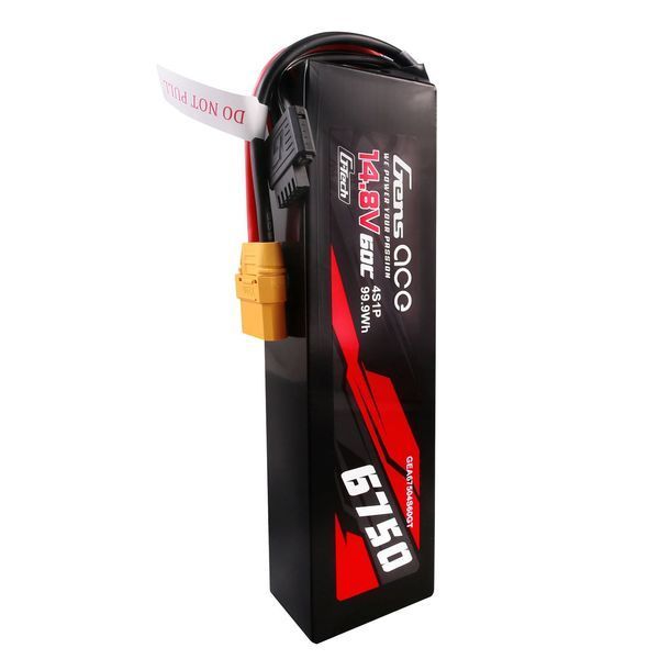 Gens ace G-Tech 6750mAh 14.8V 60C 4S1P Lipo аккумулятор со штекером XT90 GEA67504S60GT_gs фото