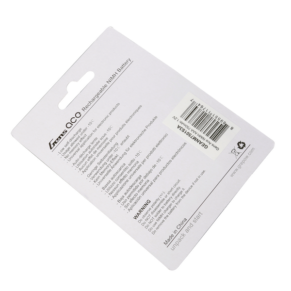 Gens Ace AAA NIMH 750mAh 1.2V аккумулятор (4pcs) для Mini-Z GEANM7501S3A_gs фото
