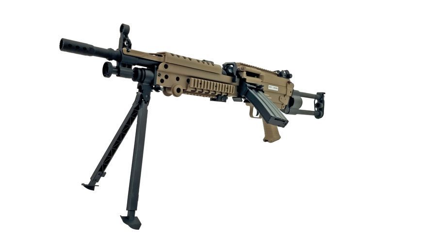 Кулемет Cybergun FN MINIMI M249 Featherweight AEG &mdash; Para, Tan, 400 FPS 44783_evk фото
