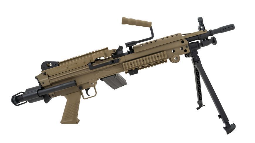Кулемет Cybergun FN MINIMI M249 Featherweight AEG &mdash; Para, Tan, 400 FPS 44783_evk фото