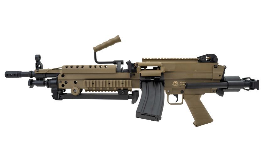 Кулемет Cybergun FN MINIMI M249 Featherweight AEG &mdash; Para, Tan, 400 FPS 44783_evk фото