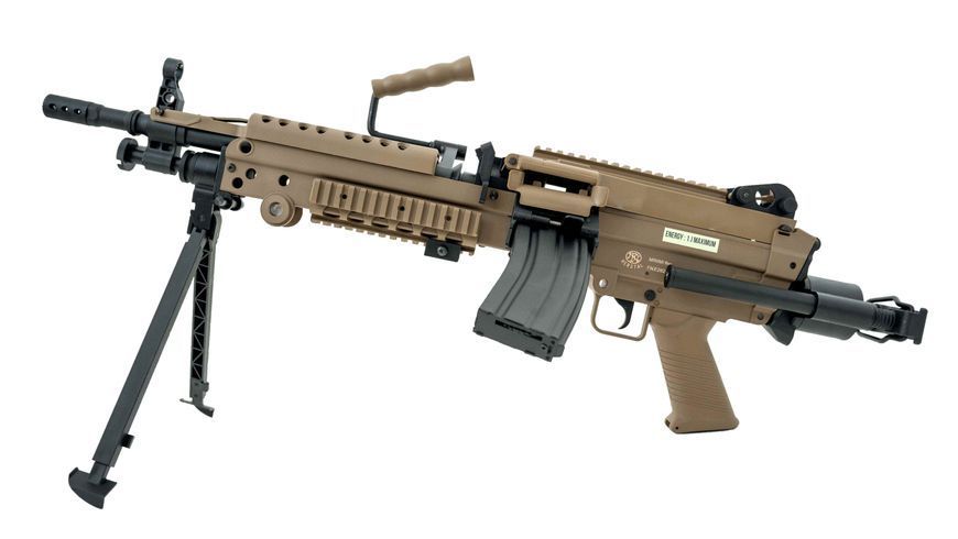 Кулемет Cybergun FN MINIMI M249 Featherweight AEG &mdash; Para, Tan, 400 FPS 44783_evk фото