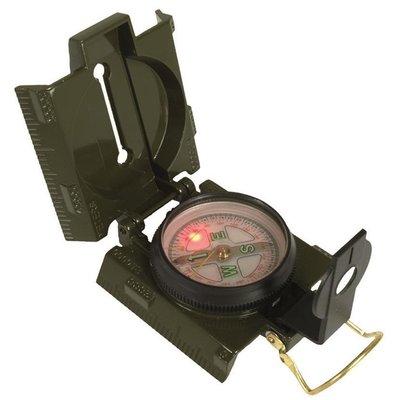 Компас Mil-Tec Metal Compass With Led 45 Light Olive 25662 фото