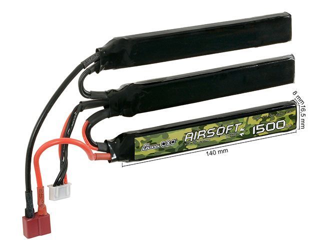 Акумулятор для страйкболу Gens Ace 25C 1500mAh 3S1P 11.1V LiPo T-Plug GEA15003S25D3_tw фото