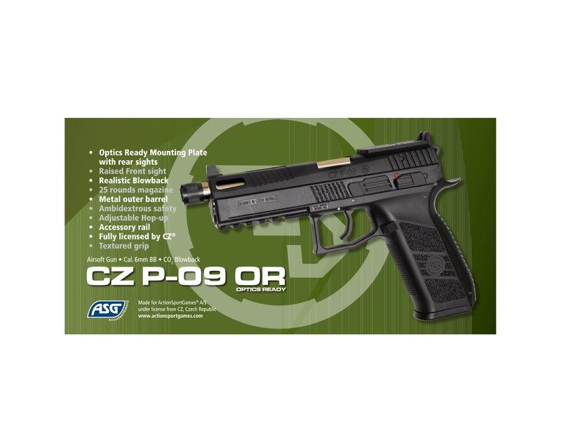 CZ P-09, CO2, Blow Back, Optic Ready, вкл. справа 19600_ag фото