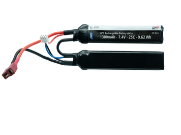 7.4v Li-Po акумулятор 1300 мАг, 25C, 2 стрижні, T-Plug 20265_ag фото
