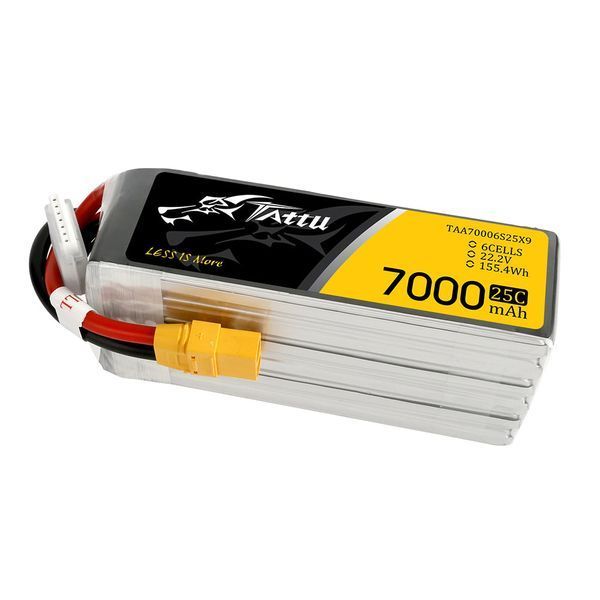 Tattu 7000mAh 6S 22.2V 25C Lipo аккумулятор пакет с XT90 TAA70006S25X9_gs фото