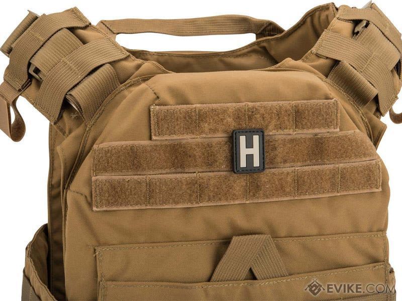 Нашивка PVC Evike буква &laquo;H&raquo; &mdash; чёрный/серый 85298_evk фото