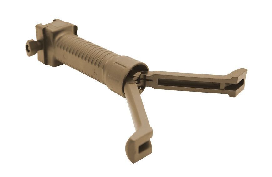 Тактична вертикальна рукоятка-сошки Guerilla Tactical для RIS, Tan GT-ACC-10-TAN_BR фото