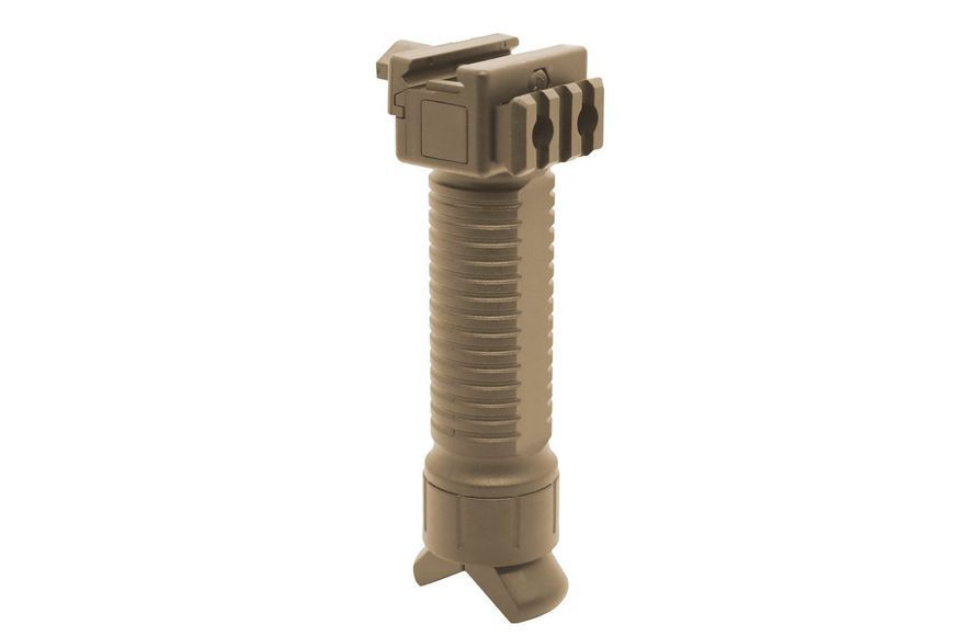 Тактична вертикальна рукоятка-сошки Guerilla Tactical для RIS, Tan GT-ACC-10-TAN_BR фото