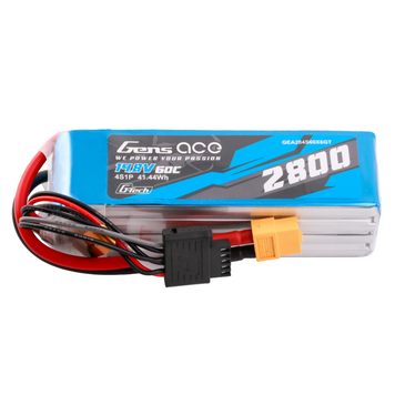 Gens ace G-Tech 2800mAh 14.8V 60C 4S1P LiPo акумулятор Pack with XT60 Plug GEA284S60X6GT_gs фото