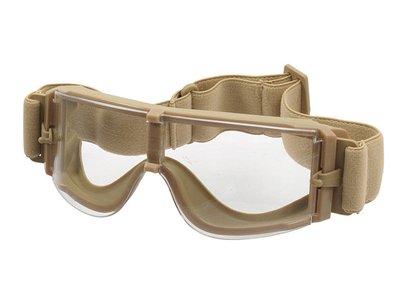 Вентильовані панорамні Gogle прозорі окуляри - TAN [P&J] MA-33-T-L фото