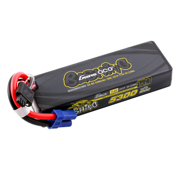 Gens ace G-Tech 5300mAh 7.4V 100C 2S Lipo аккумулятор Пакет с серией EC5-Bashing GEA53002S10E5_gs фото