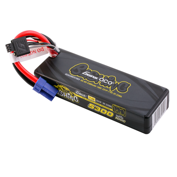 Gens ace G-Tech 5300mAh 7.4V 100C 2S Lipo аккумулятор Пакет с серией EC5-Bashing GEA53002S10E5_gs фото