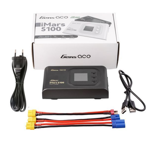 GensAce iMars S100 г-Tech AC Balance RC акумулятор зарядний пристрій-чорний GEAS100-EB_gs фото