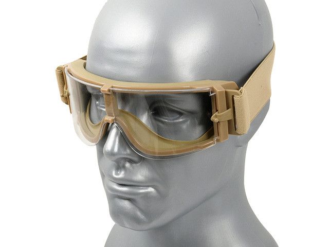 Вентилируемые панорамные Gogle очки прозрачные - TAN [PJ] MA-33-T-L фото