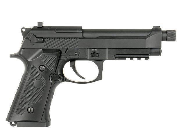 Пістолет Cyma M92 Tactical AEP з МОСФЕТ &mdash; чорний CM.132S_evk фото