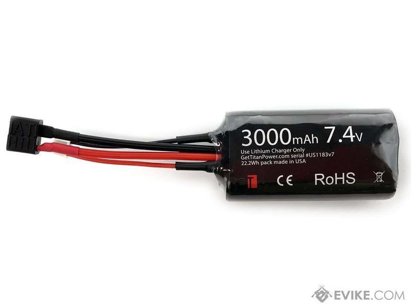 Аккумулятор Titan Power Li-Ion 7.4V 3000mAh 16C Brick &mdash; коннектор T-Dean 17764_evk фото
