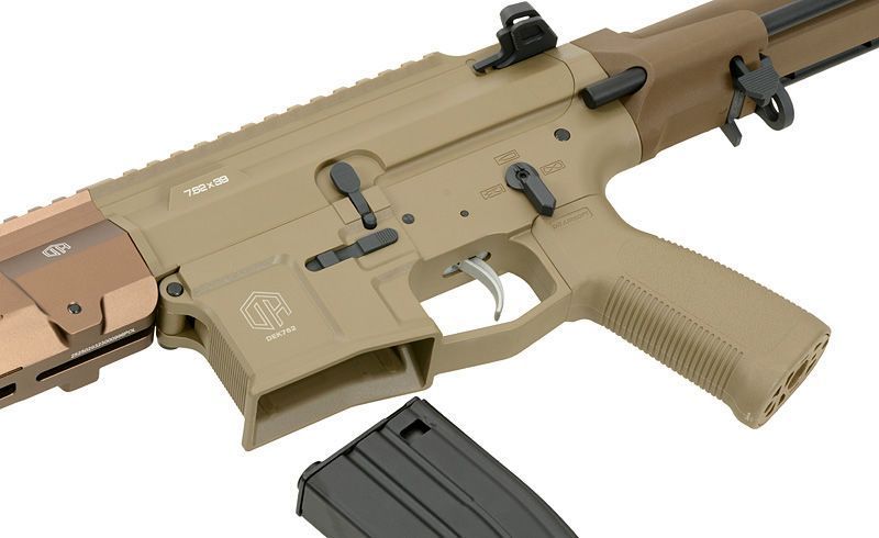 Страйкбольна гвинтівка M923A DEK762 7.62 / 300 BLK ETU - Пісочна / Tan [Double Eagle] M923A-TN_tw фото