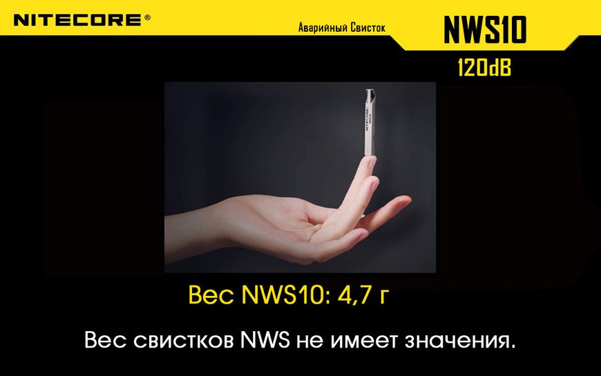 Свисток из титанового сплава Nitecore NWS10 6-1097 фото