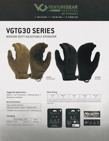 Тактичні рукавиці Venture Gear Tactical VGTG30 Medium-Duty Operator, пісочні, розмір XL (10) VGTG30TXL фото
