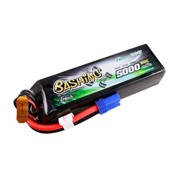 Gens ace G-Tech 5000mAh 14.8V 4S 60C Lipo аккумулятор Пакет с серией Plug-Bashing EC5 GEA504S60E5GT_gs фото