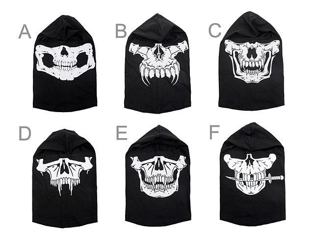 Балаклава SKULL тип A - чорна [8FIELDS] M51617222-A_tw фото