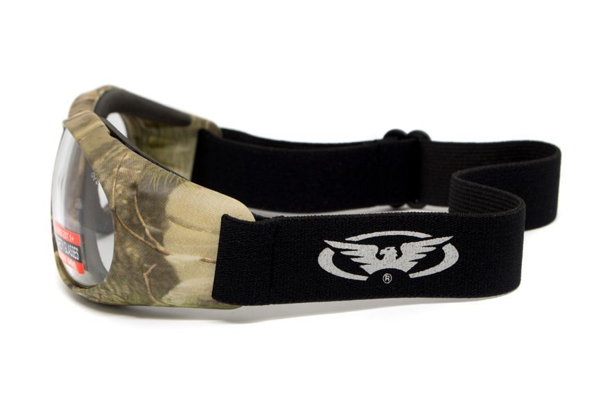 Окуляри захисні з ущільнювачем Global Vision Eliminator Camo Forest (clear), прозорі в камуфльованій оправі GV-ELIMCF-CL фото